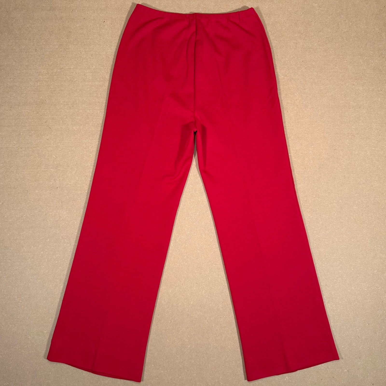 Vintage High Waist Elastic Stretch Waist Dark Red Pants Size Medium — image 6 of 7